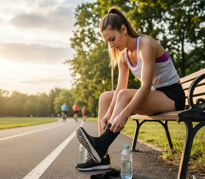 ankle sleeve to stop pain before running