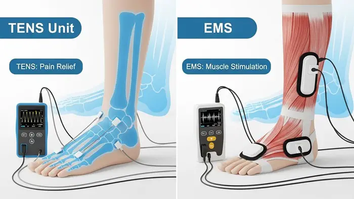 tens vs ems for ankle pain