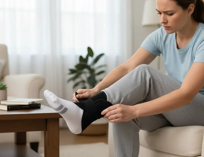 wearing ankle supports with socks