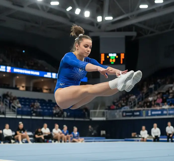 doing gymnastics with shoes and ankle socks